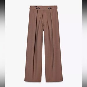 Zara Multi-Position Waist Chic Brown Pants Trousers